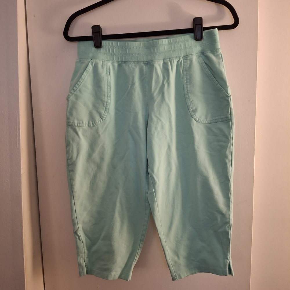 Mint Green Women's Cropped Sweat Pants